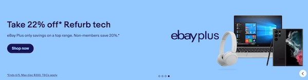 eBay 澳洲站：部分精选二手商品 – 低至78折优惠！