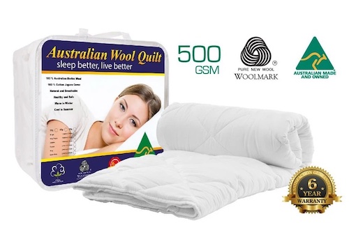 500GSM 100% Australian Made Merino Wool 澳洲美利奴羊毛被 – 4折优惠！