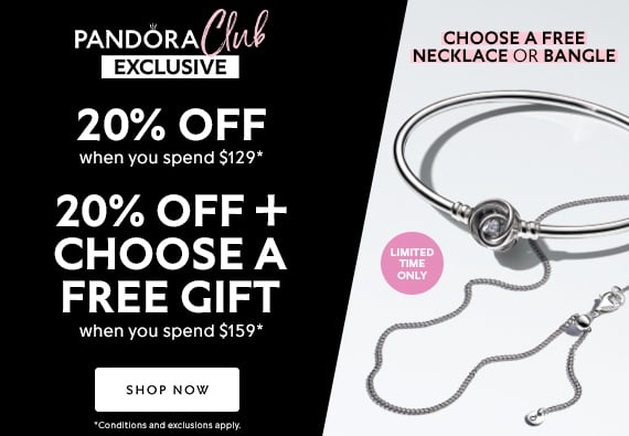 珠宝品牌 Pandora 潘多拉澳洲官网会员活动：购物满$129 – 8折优惠！