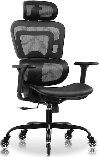 KERDOM 人体工学办公椅 3D可调头枕 腰部支撑 舒适高靠背 电脑椅 – 7折优惠！
