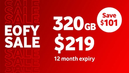 Vodafone 365天 Prepaid Plus 套餐：无限通话 + 320GB流量 – 7折优惠！