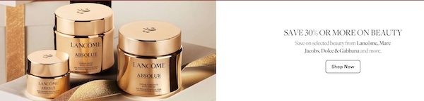David Jones：Lancôme, Marc Jacobs, Dolce & Gabbana 等多个品牌化妆品 – 7折优惠！