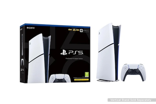 Sony 索尼 PlayStation 5 Console Slim Digital Edition and DualSense 游戏主机 轻薄版 – 8折优惠！