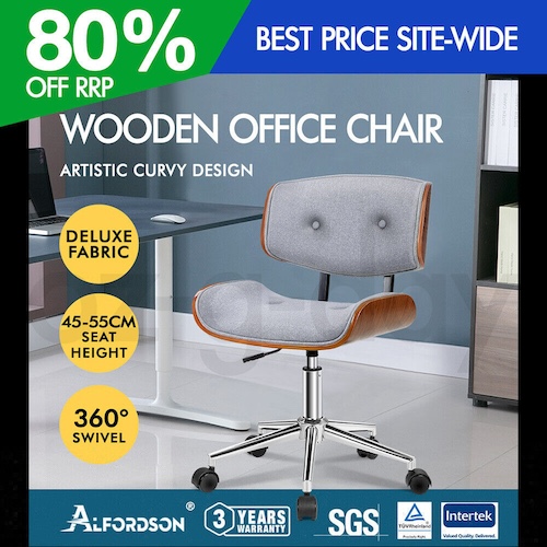 ALFORDSON 木质办公椅 低靠背电脑椅 – 低至1折优惠！