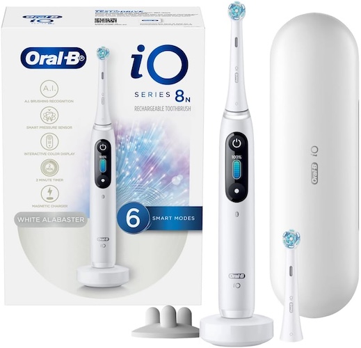 Oral-B 欧乐B iO 8 云感刷 微震 智能电动牙刷 – 35折优惠！