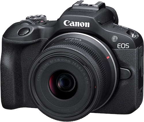 Canon 佳能 EOS R100 微单数码相机 入门级Vlog视频相机 RF-S18-45mm镜头套装 – 7折优惠！