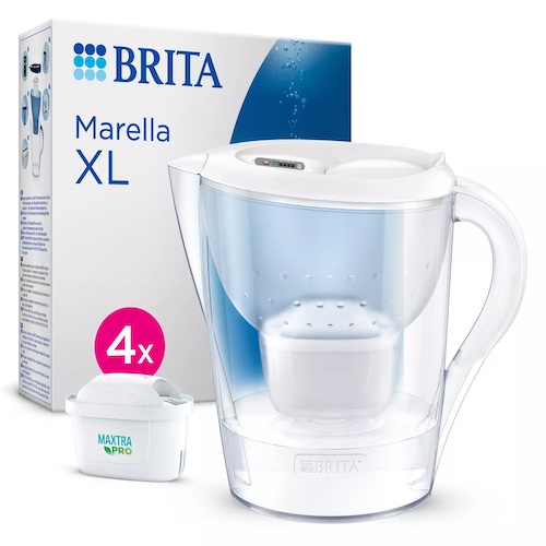 Brita Marella 3.5L 白色 滤水壶 + 4滤芯 套装 – 8折优惠！