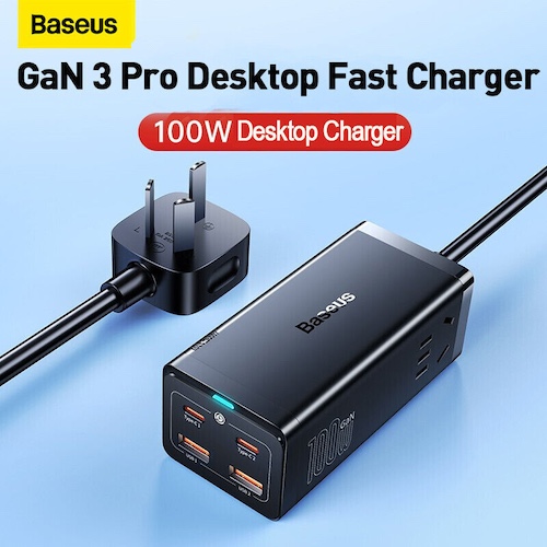 （Opened – never used）Baseus 倍思 100W GaN 氮化镓 桌面充电器/插线板 – 8折优惠！