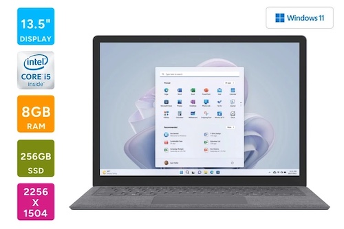 Microsoft 微软 Surface Laptop 5 13.5英寸 轻薄笔记本电脑 i5-1235U/8G/256G – 8折优惠！