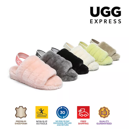 AUSTRALIAN SHEPHERD UGG Slides 女士蓬松防滑棉拖 – 2折优惠！