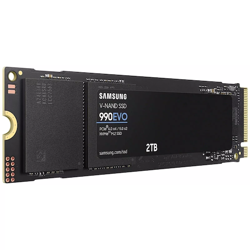 Samsung 三星 990 EVO PCIe4.0 NVMe M.2 5000MB/s  2TB SSD 固态硬盘 – 85折优惠！