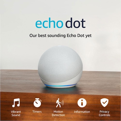 亚马逊 Echo Dot 第5代 智能管家音箱 – 6折优惠！