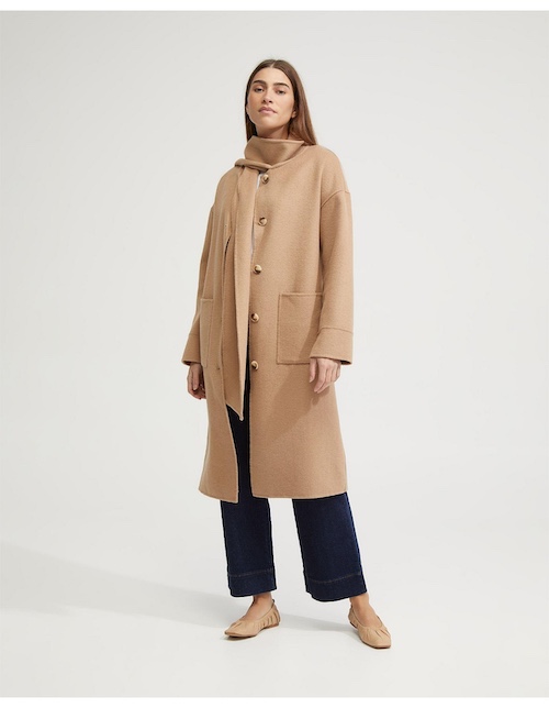 Oxford Scout Scarf Neck Unlined Coat 女款围巾领羊毛大衣 – 3折优惠！