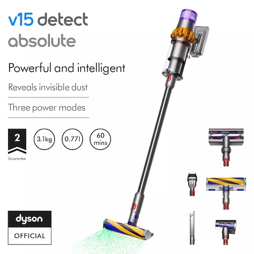 Dyson 戴森 V15 Detect Absolute 手持式无线吸尘器 – 6折优惠！