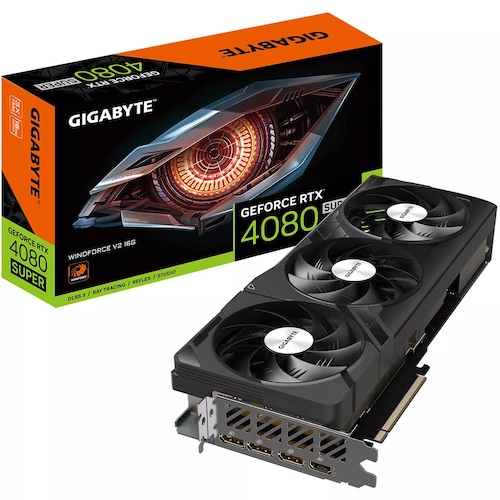 Gigabyte 技嘉 GeForce RTX 4080 SUPER WINDFORCE V2 16GB GDDR6X  风魔 4080S独立游戏显卡 – 8折优惠！