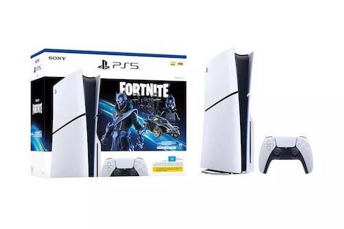 索尼 Sony PS5 PlayStation 5 Slim 游戏主机 – Fortnite Cobalt Star 套装 – 7折优惠！