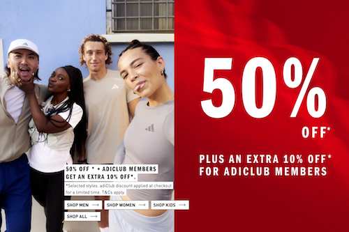 阿迪达斯 Adidas 澳洲官网特价活动：部分精选商品 – 低至5折优惠！