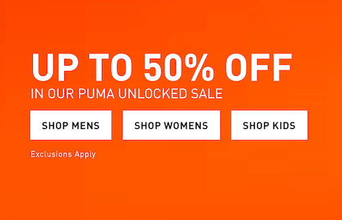 Puma 彪马澳洲官网特价活动：部分精选特价商品 – 低至5折 + 额外8折优惠！