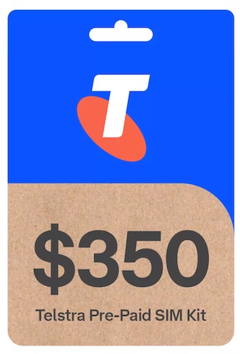 Telstra 12个月有效期 Prepaid 套餐：Unlimited 电话 + 260GB流量 – 8折优惠！