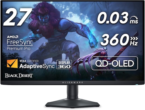 戴尔 外星人 Alienware 27英寸 360Hz QD-OLED 顶级超高刷电竞显示器 – AW2725DF – 8折优惠！