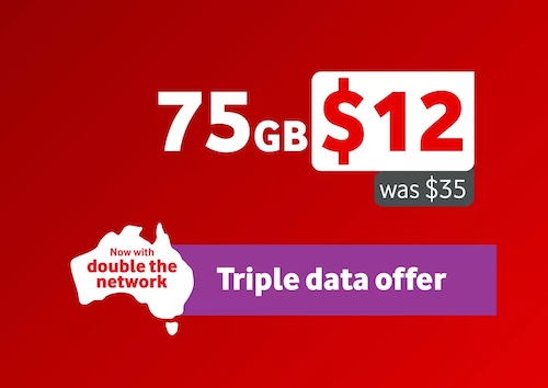 Vodafone Prepaid Plus 套餐：无限通话 + 150GB流量 – 首月只要：$20！
