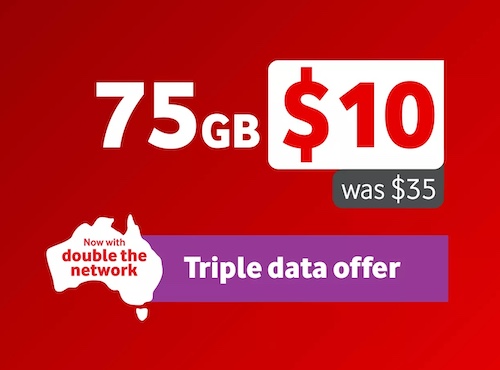 Vodafone 365天 Prepaid Plus 套餐：无限通话 + 150GB流量 – 首月只要：$20！