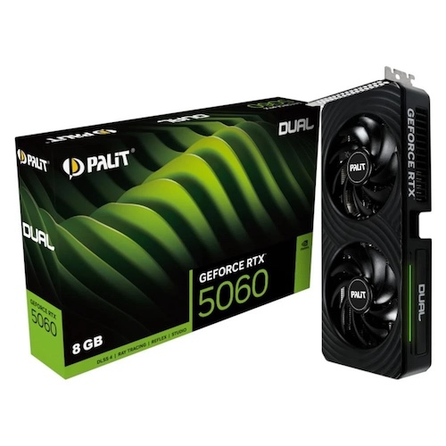 Palit GeForce RTX 5060 Dual 8GB GDDR7  游戏显卡 – 8折优惠！