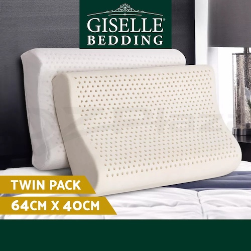 Giselle Bedding 100%天然乳胶枕头 2只装 – 5折优惠！