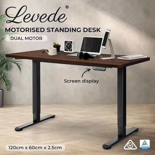 Levede 电动可调节 站坐两用办公桌 120*60cm – 8折优惠！