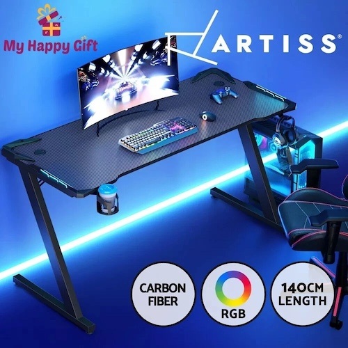 Artiss RGB LED 灯效 游戏电脑桌 办公桌 140CM – 8折优惠！