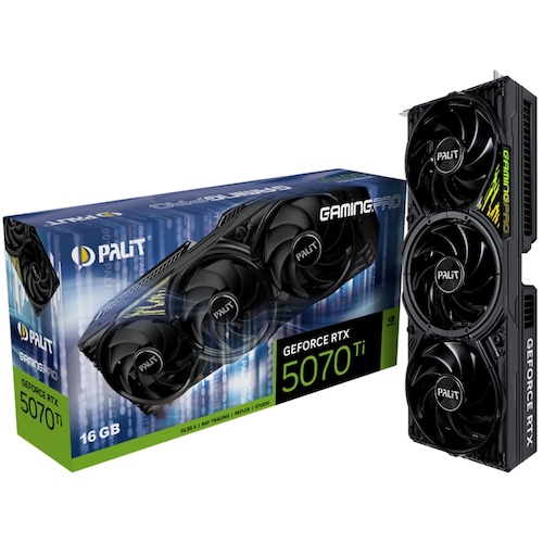 PALIT NVIDIA GeForce RTX 5070 Ti GamingPro 16GB GDDR7 28Gbp 游戏显卡 – 8折优惠！