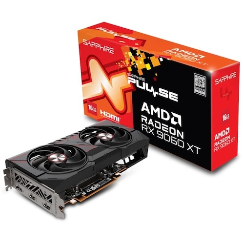 Sapphire Pulse AMD Radeon RX 9060 XT GAMING OC 16GB GDDR6 电竞游戏设计智能AI电脑独立显卡 – 8折优惠！