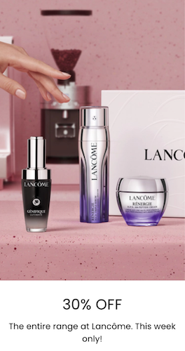 Myer 特价活动：Lancome 兰蔻品牌化妆品 – 7折优惠！