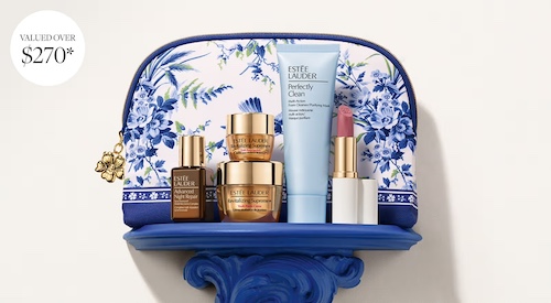 澳洲商城 David Jones：Estée Lauder 雅诗兰黛品牌化妆品 满赠活动：购物满$95即送大礼包6件套！