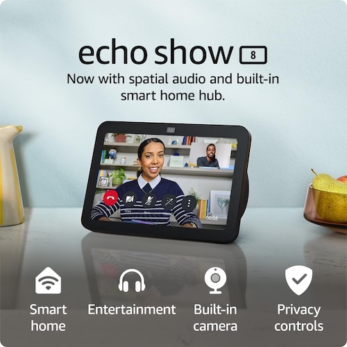 Amazon 亚马逊 Echo Show 8 (Newest gen) 带屏智能音箱 – 6折优惠！