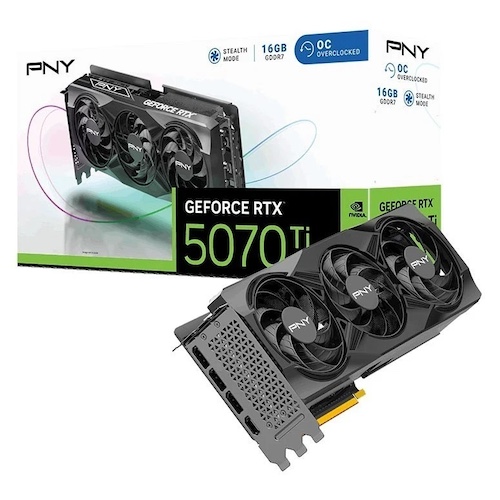 PNY GeForce RTX 5070 Ti OC GDDR7 16GB 高性能游戏显卡 – 85折优惠！