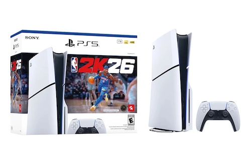 Sony 索尼 PlayStation 5 Slim Console 游戏主机 NBA 2K26 套装 – 7折优惠！