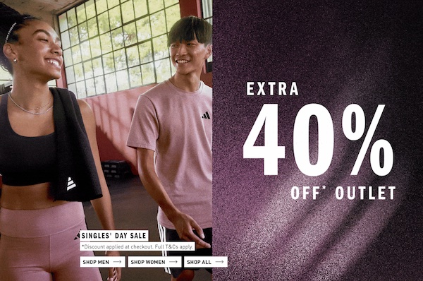 阿迪达斯 Adidas 澳洲官网活动：精选特价商品 – 低至6折 + 额外6折优惠！