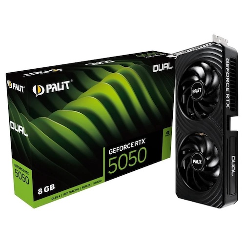 Palit GeForce RTX 5050 Dual 8GB GDDR6 RGB 游戏显卡 – 8折优惠！