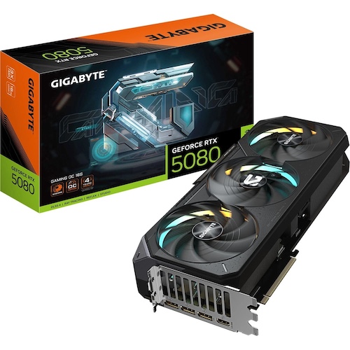 Gigabyte 技嘉 GeForce RTX 5080 GAMING OC 16GB GDDR7 RGB 魔鹰 高端独立显卡 – 8折优惠！
