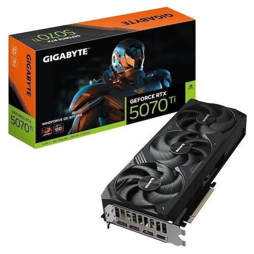 Gigabyte 技嘉 GeForce RTX 5070 Ti WINDFORCE OC SFF 16GB GDDR7 风魔 高性能独立显卡 – 8折优惠！