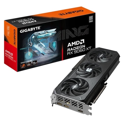 Gigabyte 技嘉 AMD Radeon RX 9060 XT GAMING OC 16GB GDDR6 游戏独立显卡 – 8折优惠！