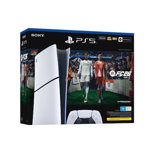 Sony 索尼 PlayStation 5 (Slim) Digital 游戏主机 + EA Sports FC 26 游戏套装 – 6折优惠！