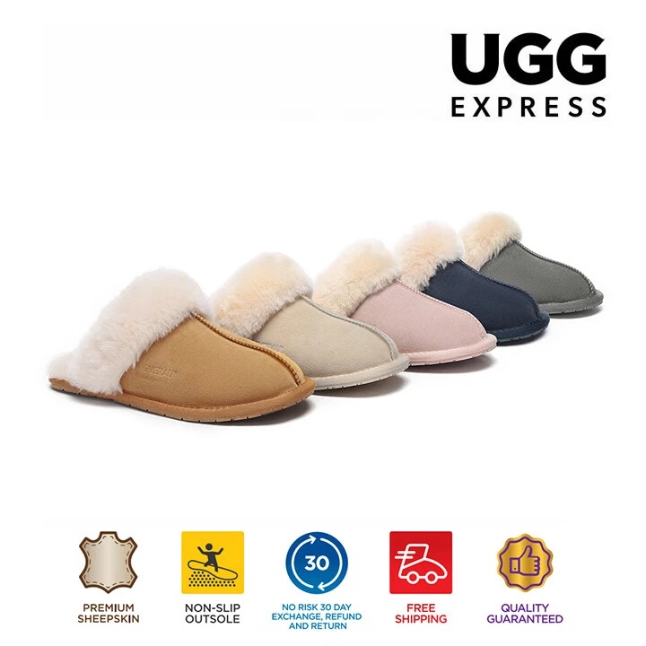 EVERAU UGG Slippers 澳洲羊皮防水棉拖 – 4折优惠！