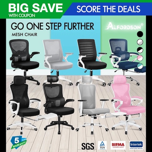 ALFORDSON Mesh网格 办公椅 电脑椅游戏椅 – 8折优惠！
