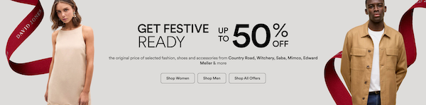 澳洲商城 David Jones：部分精选品牌服饰鞋包 – 低至5折优惠！