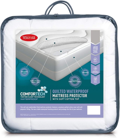 Tontine Comfortech 夹棉防水床垫保护套 可机洗 Queen Size – 4折优惠!