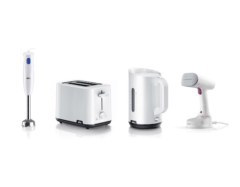 博朗 Braun 早餐生活超值套装：电水壶、多士炉、手持料理棒、挂烫机 – 3折优惠！