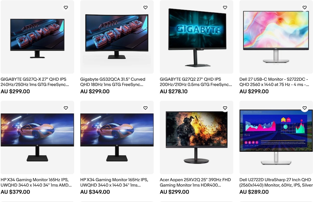 MetroCom eBay 店：技嘉、戴尔、宏碁、惠普等品牌热卖显示器 - 7折优惠！